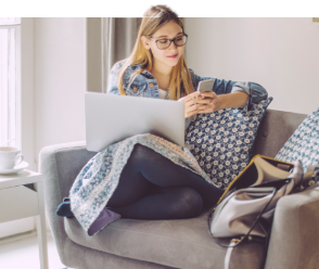 girl on laptop