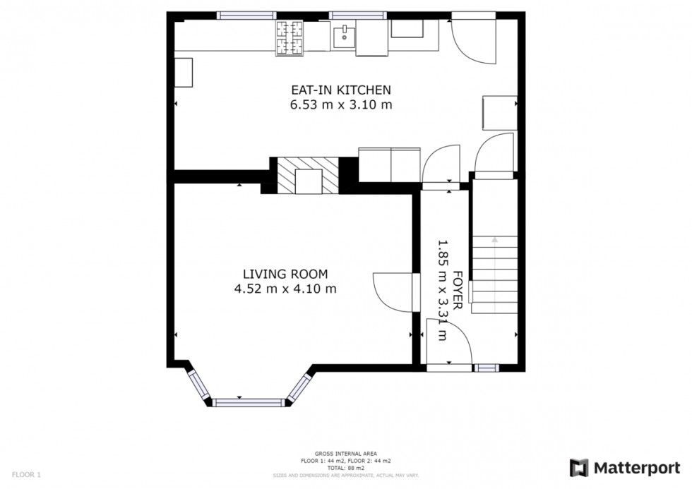 Floorplan for Tristram Avenue, West Bowling, Bradford, BD5 8QT